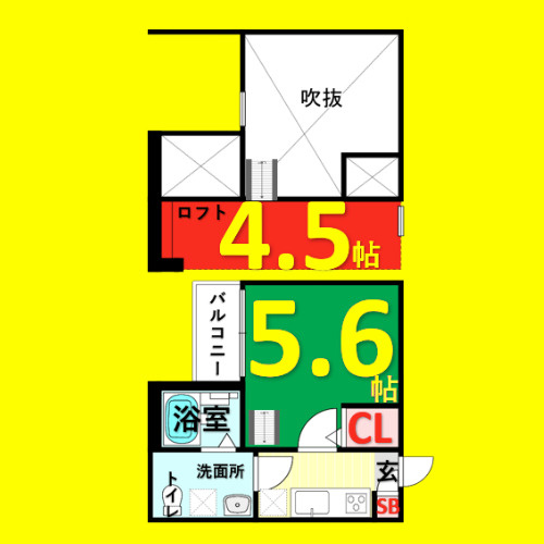 エスポワール　BeBe(エスポワールベベ)　名古屋市賃貸　仲介手数料無料の間取り