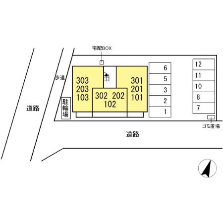ラシーヌ　Aの区画図