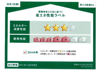 【外観】 | （仮称）小田原市鴨宮アパート新築工事 | 省エネ性能ラベル