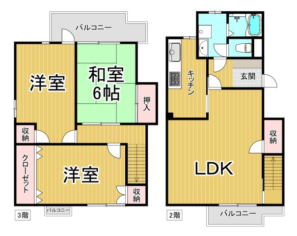 天道町ハイツの間取り