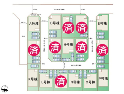 【区画図】 | 平塚市西真土１丁目　全１６棟　新築住宅