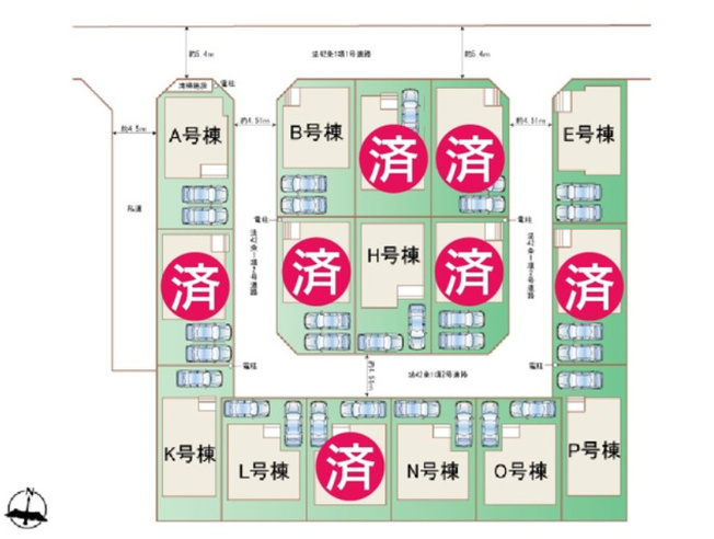 【区画図】 | 平塚市西真土１丁目　全１６棟　新築住宅