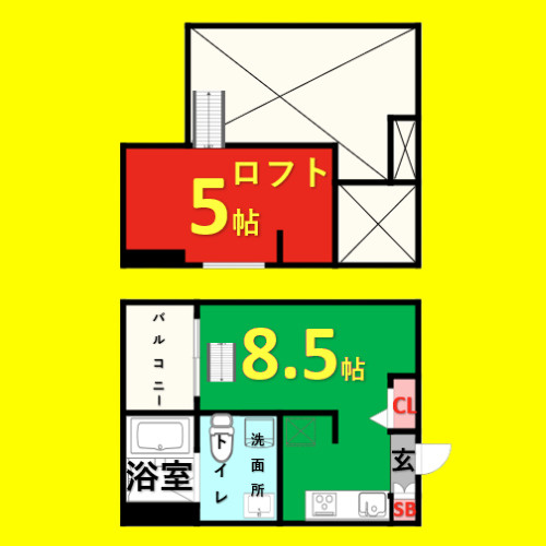 クオリア瑞穂(クオリアミズホ)　名古屋市賃貸　仲介手数料無料の間取り