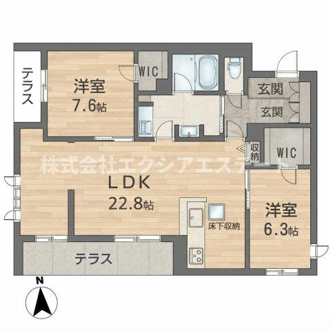 フレシア天王寺の間取り