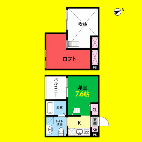 Haus　Ruhe　高畑(ハウスルーエタカバタ　名古屋市賃貸　仲介手数料無料の間取り
