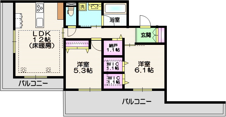 （仮称）蕨市中央２丁目メゾンの間取り