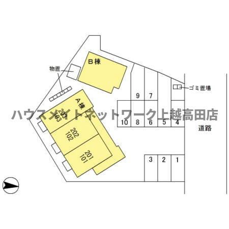Ａｚｎａｂｌｅ Ａの区画図|配置図