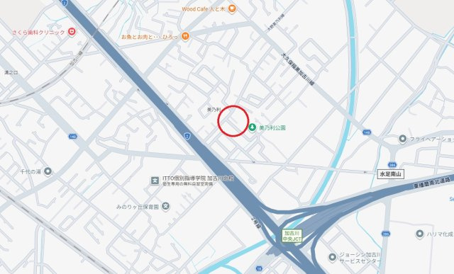加古川市加古川町美乃利　　JR「加古川駅」徒歩18分の地図