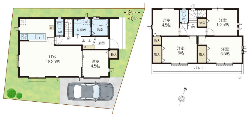 練馬区西大泉5丁目　土地35坪×建物31坪　長期優良住宅　ゆとりの邸の区画図