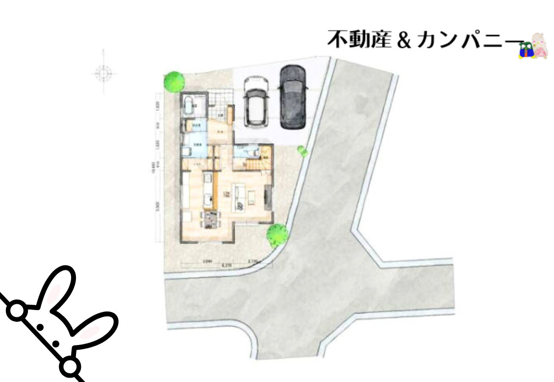 松山市高岡町2期5号地の中古戸建の区画図