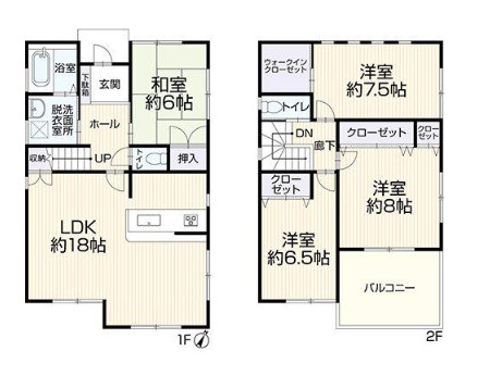 森北町7丁目　中古戸建の間取り