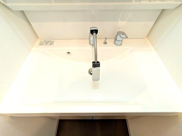 エスレジデンス新御徒町chiaroの設備|トイレと独立した脱衣洗面室、三面鏡付ハンドシャワー付独立洗面台