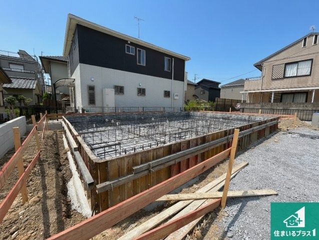 奈良市南永井町　第3期　新築一戸建ての外観|建築中ですが現地を見ると分かる事もございますので、ぜひ一度現地をご覧ください。