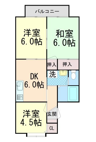 セジュール魚崎の間取り