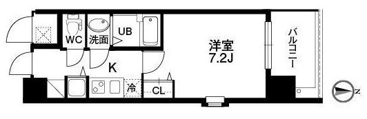 クラウンハイム北心斎橋フラワーコートの間取り