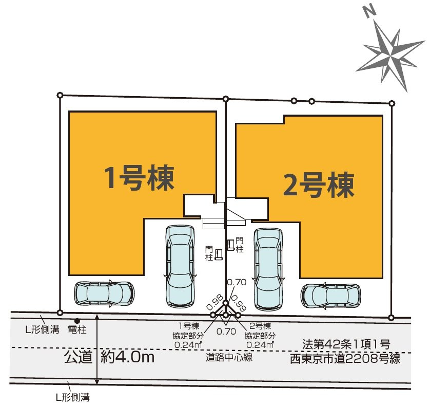 西東京市南町2丁目　西武新宿線　田無駅　新築戸建の区画図