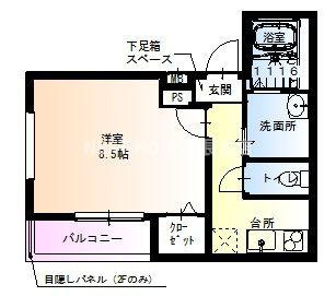 フジパレス長居Ⅶ番館の間取り