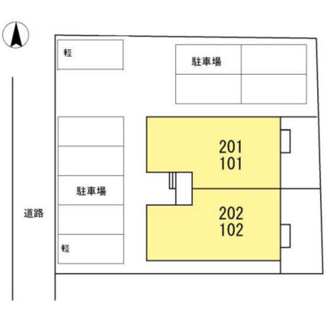 セジュール釜地の駐車場