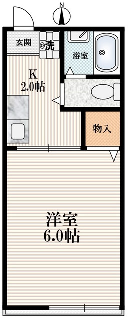 シティハイム　モリの間取り|【間取り】　南向き