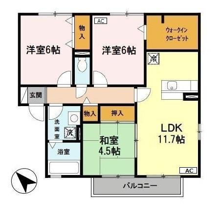 ハッピーロード佐土の間取り