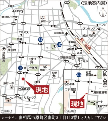 【地図】 | Cradle garden　南相馬市原町区南町第１　１号棟