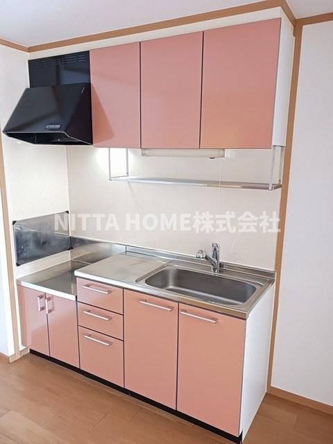 豊岡市森のアパートのキッチン|ガスコンロ設置可能です〇