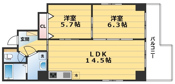 シャトーヴィヴァンの間取り