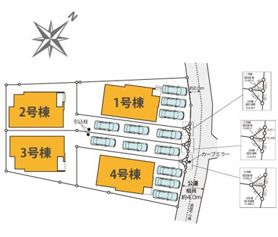 【区画図】 | 大和市福田11期 新築戸建 全4棟