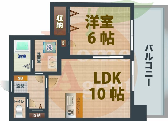 【間取り】 | プリザーヴ中村橋 | 1LDKのお部屋です。