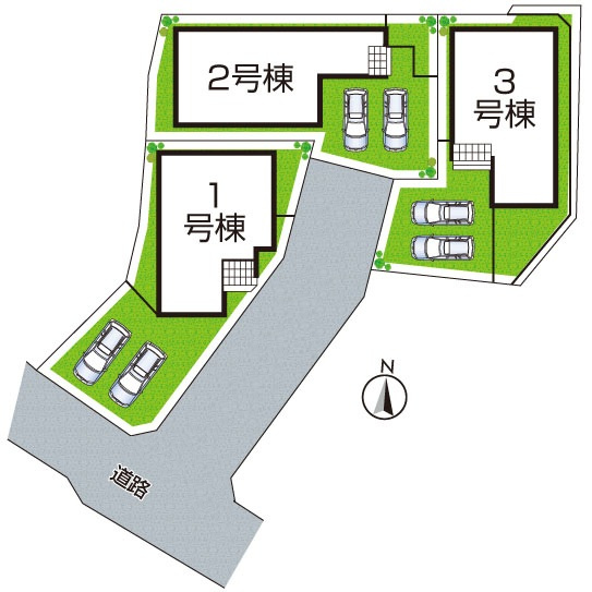 ●29(土)30(日)現地説明会！　生駒市萩原町　全3邸の区画図|全3区画