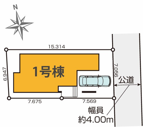 練馬区上石神井南町　新築一戸建　西武新宿線　上石神井の区画図