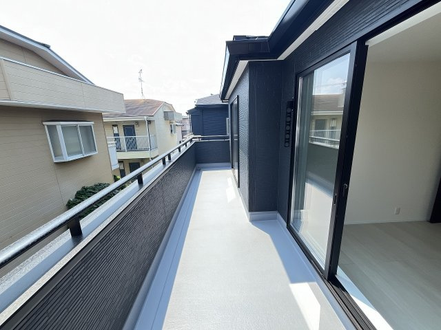 【バルコニー】 | 福岡市東区三苫2丁目第2　3号棟（全3棟）【仲介手数料無料・0円】 | 現地写真。