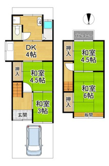 【間取り】 | 鷹峯木ノ畑町貸家