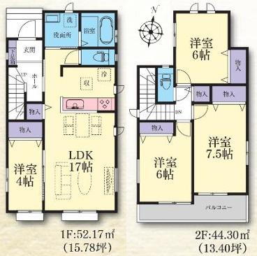 【間取り】 | 平塚市西真土１丁目　全１６棟　新築住宅