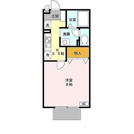 セジュール鴨土の間取り
