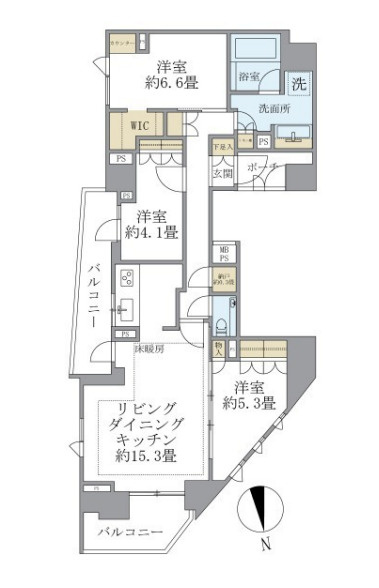 クリオ市谷薬王寺の間取り