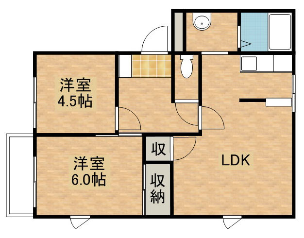 【間取り】 | クレセント簗瀬A