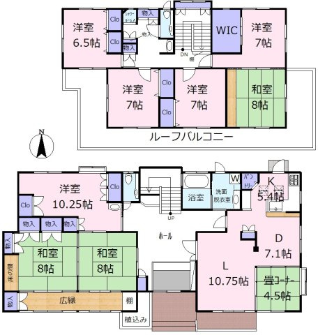 ときがわ町本郷 中古戸建の間取り