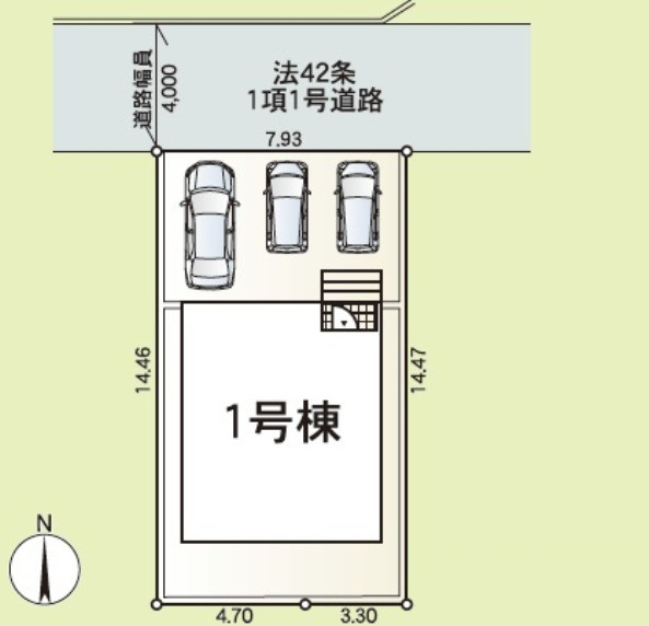 平塚市横内第29　新築戸建　全1棟1号棟の区画図