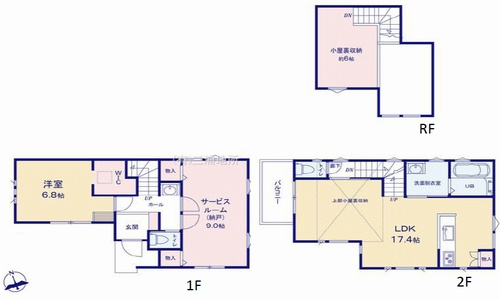 【仲介手数料０円】茅ヶ崎市高田1丁目　新築一戸建ての間取り|茅ヶ崎市高田1丁目　新築一戸建て