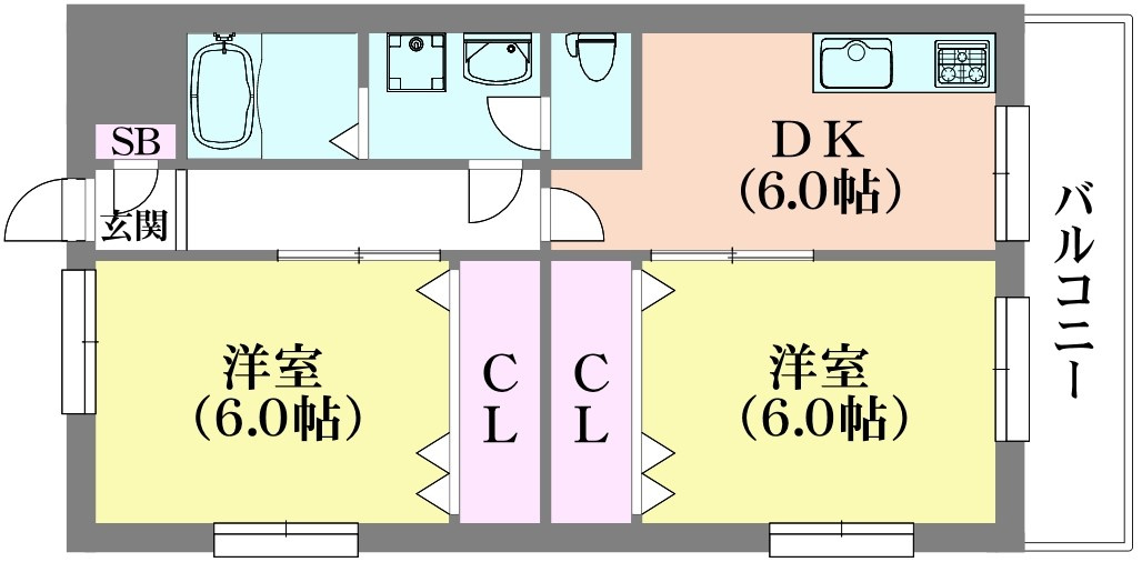 サンリッチ鈴蘭の間取り