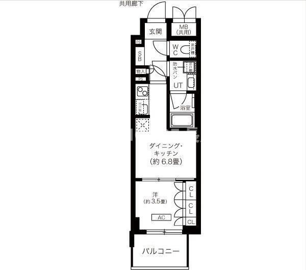 K-COURT谷町四丁目の間取り