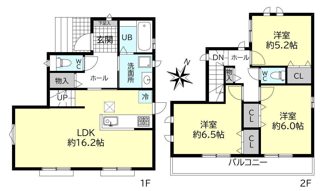 神戸市須磨区竜が台６丁目新築戸建A号棟の間取り