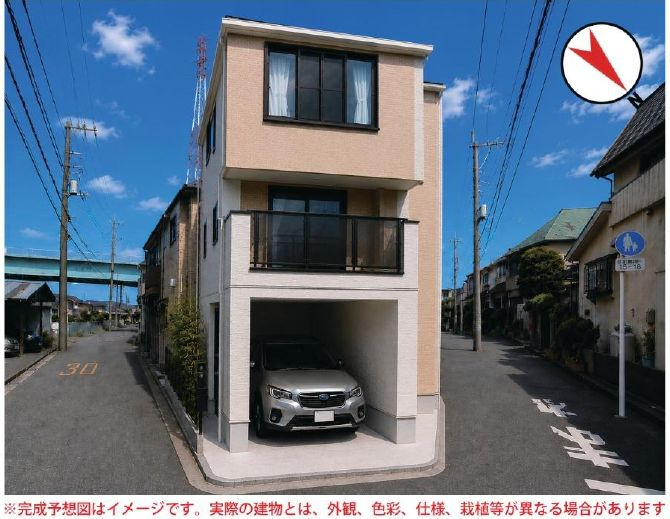 葛飾区柴又5丁目新築分譲住宅の完成予想図|パース