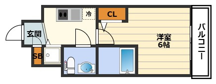 エスリード大阪梅田リュクスの間取り