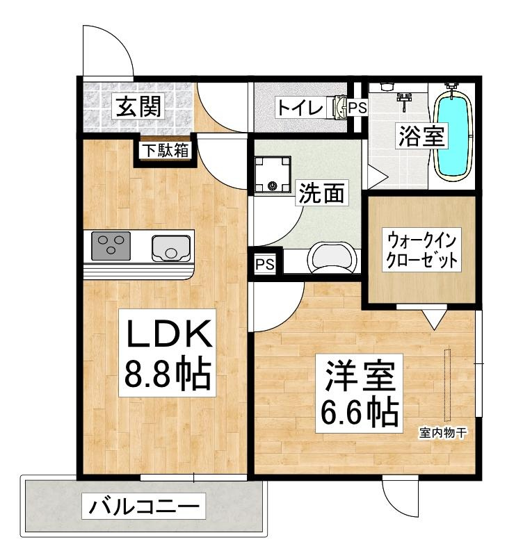 YKメゾン向陽の間取り
