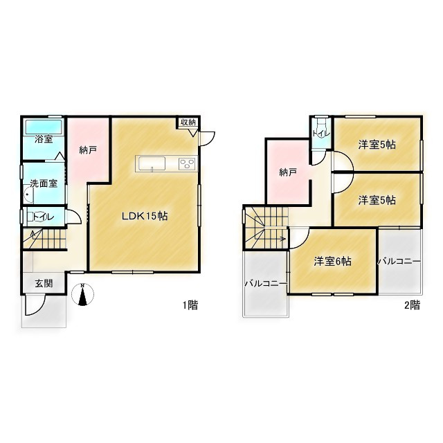 明石市藤が丘1丁目の間取り|間取り図はコチラ♪3LDK＋ファミリークローゼット2ヶ所で収納力充実！窓の配置、動線、生活しやすい様に考えられてます♪
