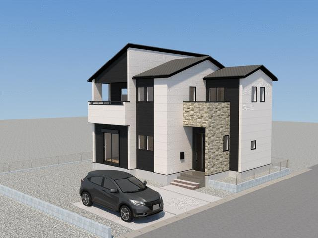 神埼郡吉野ヶ里町三津の新築一戸建の外観パース| 