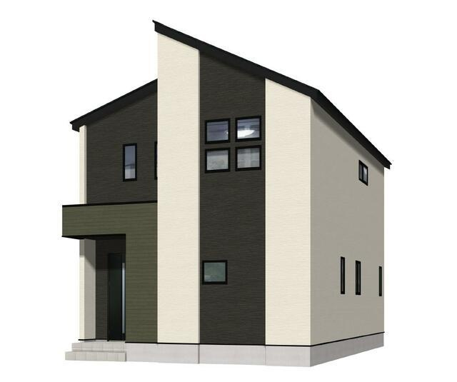 佐賀市高木瀬町大字東高木の新築一戸建の外観パース| 