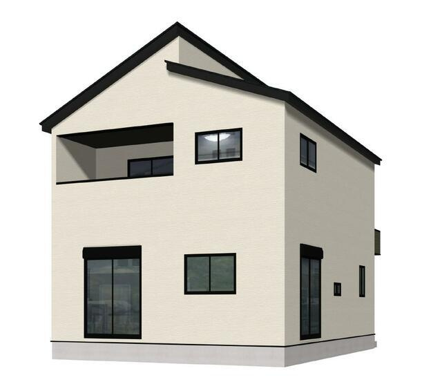 佐賀市高木瀬町大字東高木の新築一戸建の外観パース| 